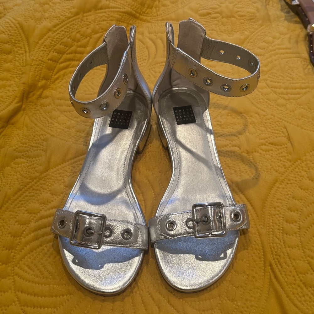 Never Worn Silver Sandal WHBM
